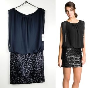 Aidan Mattox new black Chiffon Dress size 6